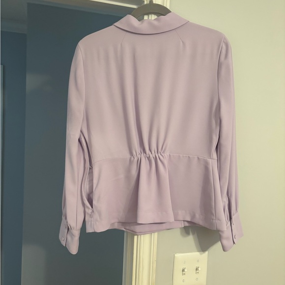 J. Crew Light Purple Wrap Blouse - Picture 2 of 6